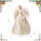 Glitzhome® 24"H Faux Fur & PVC Christmas Elegant Angel Tree Topper with Porcelain Face